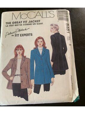 McCall's Misses Coat Sewing Pattern Size 8 8461 - Uncut